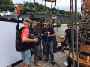 Videodreh im Museumshafen Hamburg